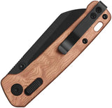 QSP Penguin Glyde Lock Copper Foil G10 Folding Knife - 3 Inch 14C28N Sheepsfoot Blade For EDC by QSP Knife