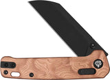 QSP Penguin Glyde Lock Copper Foil G10 Folding Knife - 3 Inch 14C28N Sheepsfoot Blade For EDC by QSP Knife