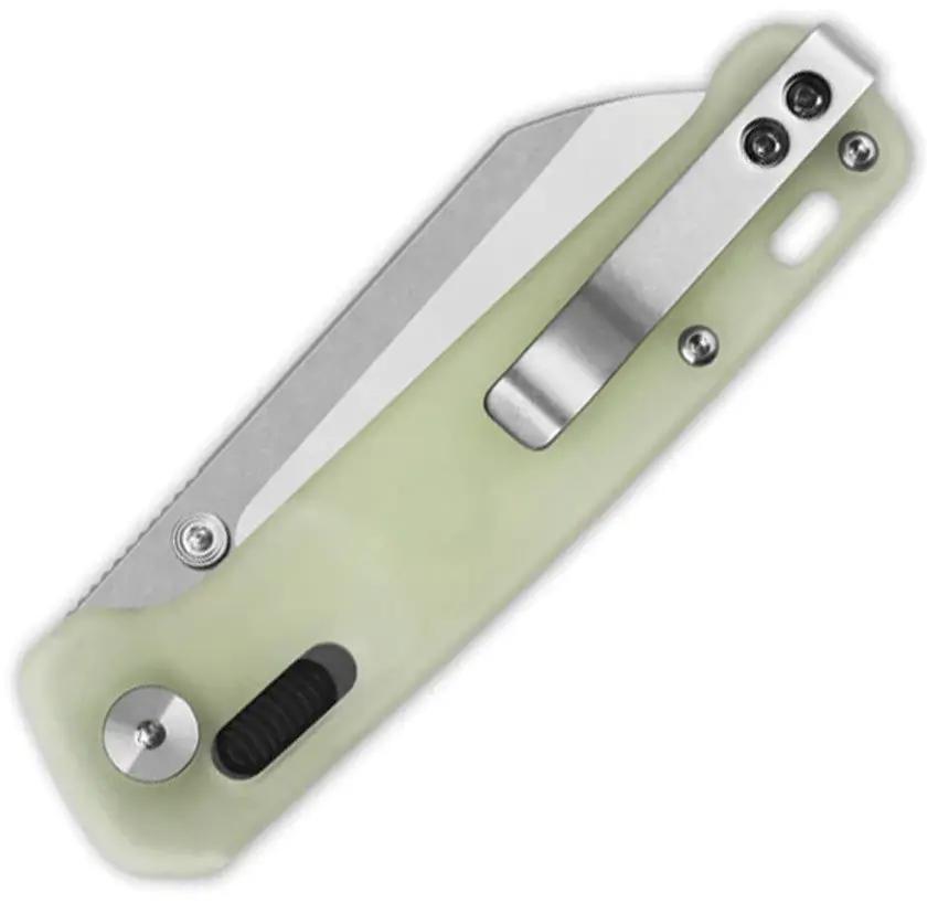 QSP Penguin Glyde Lock Knife GITD - Glow Handle 3 Inch Sheepsfoot Blade for EDC Everyday Use by QSP Knife