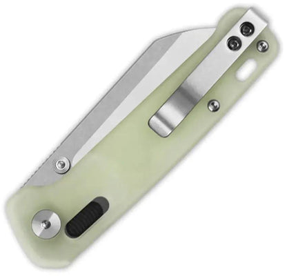 QSP Penguin Glyde Lock Knife GITD - Glow Handle 3 Inch Sheepsfoot Blade for EDC Everyday Use by QSP Knife