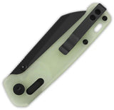 QSP Penguin Glyde Lock Knife - Glow Resin Handle, 14C28N Sheepsfoot Blade for EDC Enthusiasts by QSP Knife