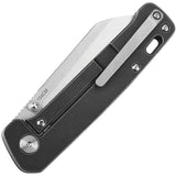 QSP Penguin Linerlock Titanium Black Knife - 3 Inch 154CM Satin Blade For EDC Enthusiasts by QSP Knife