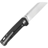 QSP Penguin Linerlock Titanium Black Knife - 3 Inch 154CM Satin Blade For EDC Enthusiasts by QSP Knife