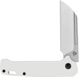 QSP Penguin Slip Joint Knife White G10 Satin 14C28N - Compact Non Locking Action For EDC Enthusiasts by QSP Knife