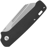 QSP Penguin Slip Joint Knife - Classic Non-Locking EDC With 3-Inch Satin 14C28N Blade And Black G10 Handle by QSP Knife