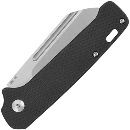 QSP Penguin Slip Joint Knife - Classic Non-Locking EDC With 3-Inch Satin 14C28N Blade And Black G10 Handle by QSP Knife