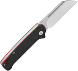 QSP Penguin Slip Joint Knife - Classic Non-Locking EDC With 3-Inch Satin 14C28N Blade And Black G10 Handle by QSP Knife