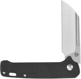QSP Penguin Slip Joint Knife - Classic Non-Locking EDC With 3-Inch Satin 14C28N Blade And Black G10 Handle by QSP Knife