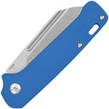 QSP Penguin Slip Joint Blue G10 EDC Knife - Compact Non Locking 3 Inch Satin 14C28N Blade by QSP Knife