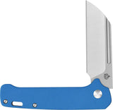 QSP Penguin Slip Joint Blue G10 EDC Knife - Compact Non Locking 3 Inch Satin 14C28N Blade by QSP Knife