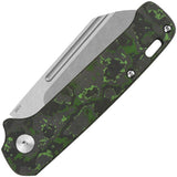 QSP Penguin Slip Joint Jungle CF EDC Knife 3 Inch CPM 20CV Blade Fat Carbon Handle Premium Grip by QSP Knife
