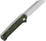QSP Penguin Slip Joint Jungle CF EDC Knife 3 Inch CPM 20CV Blade Fat Carbon Handle Premium Grip by QSP Knife