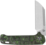 QSP Penguin Slip Joint Jungle CF EDC Knife 3 Inch CPM 20CV Blade Fat Carbon Handle Premium Grip by QSP Knife