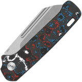 QSP Penguin Slip Joint Nebula - CPM 20CV Blade EDC Knife With Nebula Fat Carbon Handle by QSP Knife