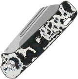 QSP Penguin Slip Joint Storm CF EDC Knife With 3 Inch CPM 20CV Blade Stonewashed Finish For Everyday Carry Enthusiasts by QSP Knife