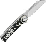 QSP Penguin Slip Joint Storm CF EDC Knife With 3 Inch CPM 20CV Blade Stonewashed Finish For Everyday Carry Enthusiasts by QSP Knife
