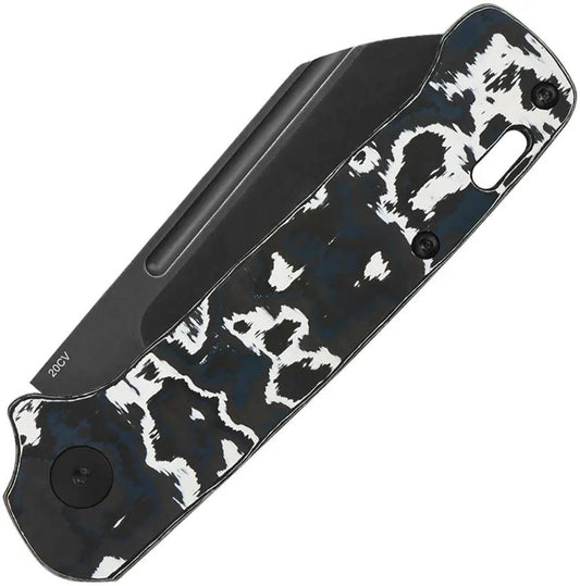 QSP Penguin Slip Joint Knife - Storm Fat Carbon Fiber Handle CPM-20CV 3-Inch Blade For EDC Enthusiasts by QSP Knife