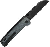 QSP Penguin V2 Linerlock Denim EDC Knife - Durable D2 Blade, Compact Everyday Carry, Denim Micarta Handle by QSP Knife