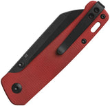 QSP Penguin V2 Linerlock Knife - Durable EDC With 3 Inch D2 Blade And Red Micarta Handle by QSP Knife