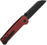 QSP Penguin V2 Linerlock Knife - Durable EDC With 3 Inch D2 Blade And Red Micarta Handle by QSP Knife