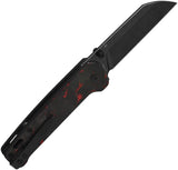 QSP Penguin V2 Linerlock Knife With Premium Red Carbon Fiber Overlay 3 Inch D2 Sheepsfoot Blade For EDC Enthusiasts by QSP Knife