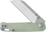QSP Penguin V2 Linerlock Jade G10 EDC Knife - D2 Tool Steel Blade, 3 Inch, Stonewashed Satin Finish, Pocket Clip by QSP Knife