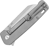 QSP Penguin Plus Framelock Knife - CPM 20CV Satin Blade And Red White Blue Carbon Fiber Handle For EDC Enthusiasts by QSP Knife