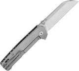 QSP Penguin Plus Framelock Knife - CPM 20CV Satin Blade And Red White Blue Carbon Fiber Handle For EDC Enthusiasts by QSP Knife