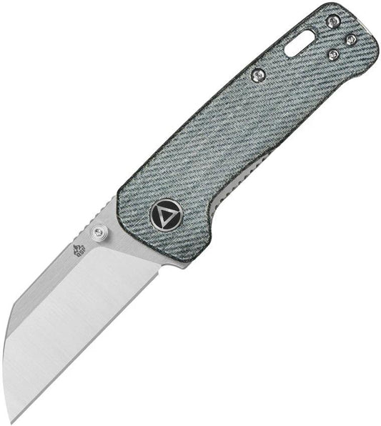 QSP Mini Penguin Linerlock Knife Denim Canvas Micarta Handle 14C28N Satin Blade EDC by QSP Knife
