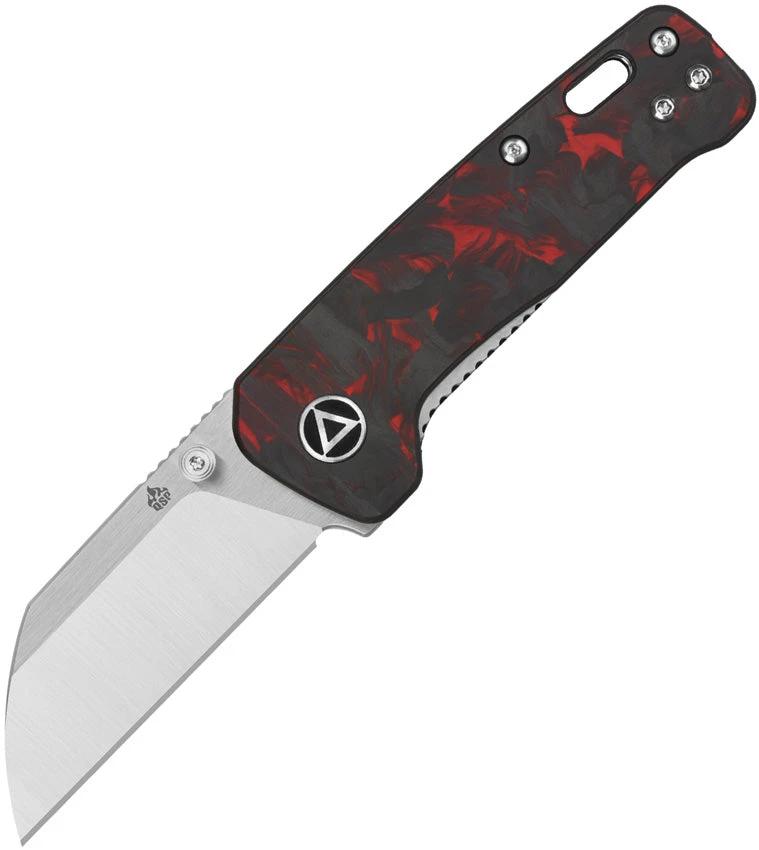QSP Knife Mini Penguin Linerlock Red CF QS130XS-E1 by QSP Knife