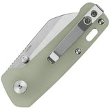 QSP Mini Penguin Linerlock Jade G10 EDC Knife - Compact Urban Carry With Satin 14C28N Blade by QSP Knife