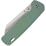 QSP Penguin QS130X Folding Knife - Compact EDC With 3 Inch 154CM Satin Blade And Green Titanium Handle by QSP Knife