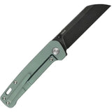 QSP Penguin Linerlock QS130Y - Compact EDC Knife With 3 Inch 154CM Blade And Green Titanium Handle by QSP Knife
