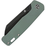 QSP Penguin Linerlock QS130Y - Compact EDC Knife With 3 Inch 154CM Blade And Green Titanium Handle by QSP Knife