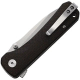 QSP Hawk Linerlock Knife - Brown Micarta Handle, Satin 14C28N Blade, 3.25 Inch, EDC Ready by QSP Knife