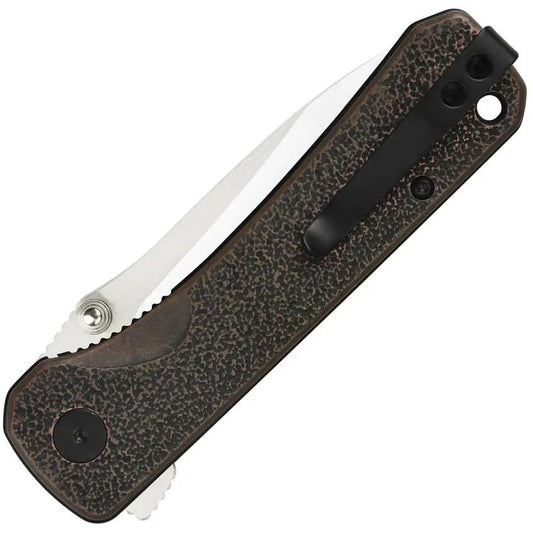 QSP Hawk Linerlock Copper QS131 M - Satin 14C28N Blade And Extended Tang Copper Handle For Everyday Carry by QSP Knife