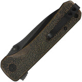 QSP Hawk Linerlock Knife Copper Black QS131N - Durable 14C28N Sandvik Blade With Textured Copper Handle by QSP Knife