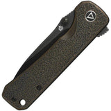QSP Hawk Linerlock Knife Copper Black QS131N - Durable 14C28N Sandvik Blade With Textured Copper Handle by QSP Knife