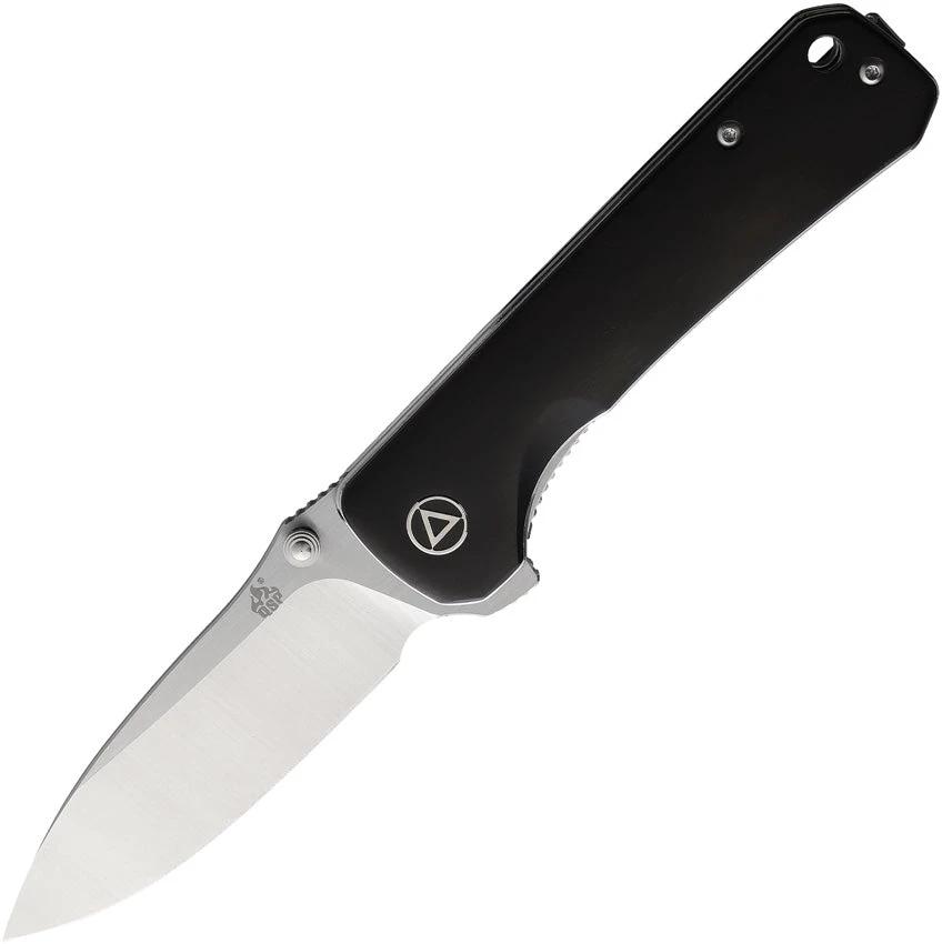 QSP Hawk Liner Lock Knife Premium Ebony Handle 14C28N Satin Blade EDC Ready For Enthusiasts by QSP Knife