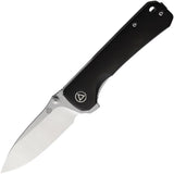 QSP Hawk Liner Lock Knife Premium Ebony Handle 14C28N Satin Blade EDC Ready For Enthusiasts by QSP Knife