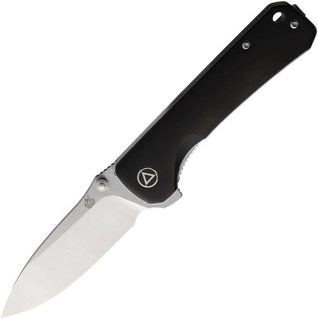 QSP Hawk Liner Lock Knife Premium Ebony Handle 14C28N Satin Blade EDC Ready For Enthusiasts by QSP Knife
