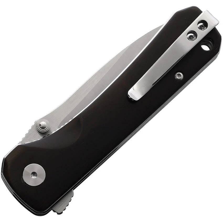 QSP Hawk Liner Lock Knife Premium Ebony Handle 14C28N Satin Blade EDC Ready For Enthusiasts by QSP Knife