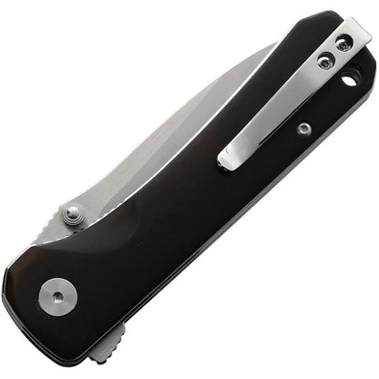 QSP Hawk Liner Lock Knife Premium Ebony Handle 14C28N Satin Blade EDC Ready For Enthusiasts by QSP Knife