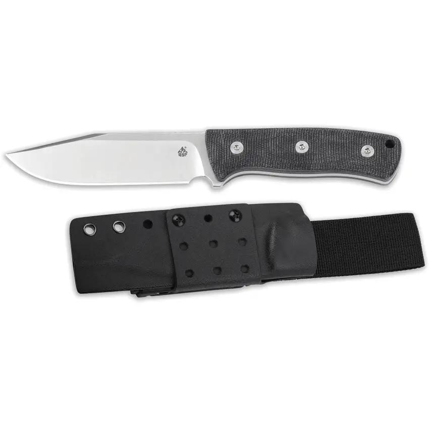 QSP Bison Fixed Blade Knife - D2 Steel, Full Tang Construction, Outdoor Ready With Durable Sheath, 8.88 Inch Length by QSP Knife