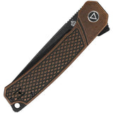QSP Osprey Linerlock Knife - Copper Handle Extended Tang For EDC Fans, 3.25in Sandvik 14C28N Blade by QSP Knife