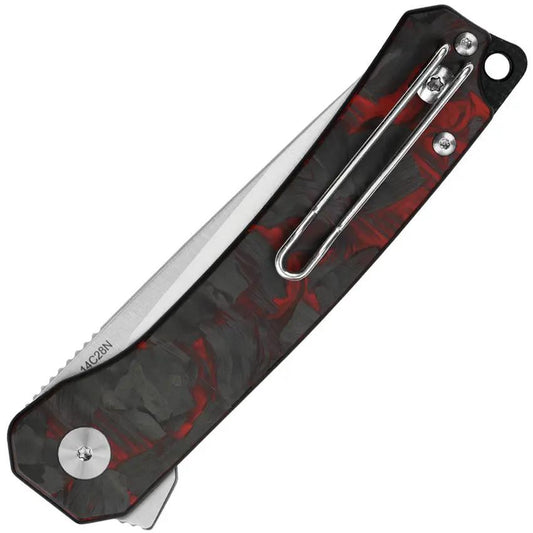 QSP Osprey Linerlock Knife - Satin 14C28N Blade, G10 Handle with Carbon Fiber Overlay, 4.25 Inch Closed, EDC Ready by QSP Knife