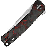 QSP Osprey Linerlock Knife - Satin 14C28N Blade, G10 Handle with Carbon Fiber Overlay, 4.25 Inch Closed, EDC Ready by QSP Knife