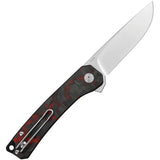 QSP Osprey Linerlock Knife - Satin 14C28N Blade, G10 Handle with Carbon Fiber Overlay, 4.25 Inch Closed, EDC Ready by QSP Knife