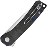QSP Osprey Linerlock Knife - Satin 14C28N Blade With G10 And Carbon Fiber Handle Extended Tang For EDC by QSP Knife