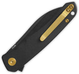 QSP Otter Linerlock Knife Blackout Compact EDC Ready Stealth Utility For Everyday Carry by QSP Knife